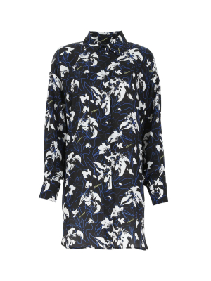 Marcelo Burlon County Of Milan Floral Print Oversized Shirt