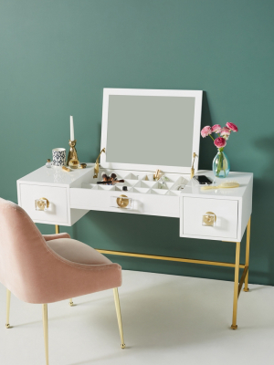 Lacquered Regency Makeup Vanity