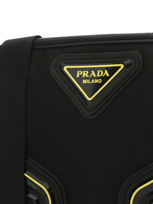 Prada Logo Plaque Shoulder Bag