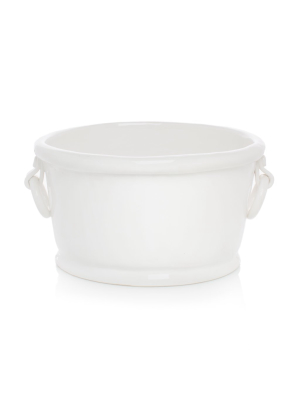 White Oval Ice Bucket