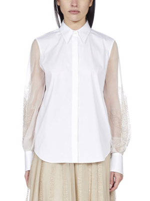 Brunello Cucinelli Embellished Sleeve Shirt