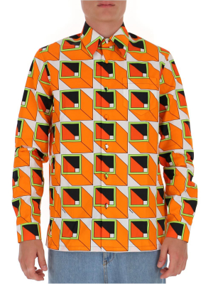 Prada Geometric Print Shirt