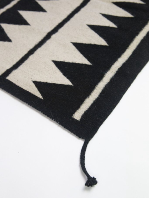 Zapotec Rug - Black + Ivory