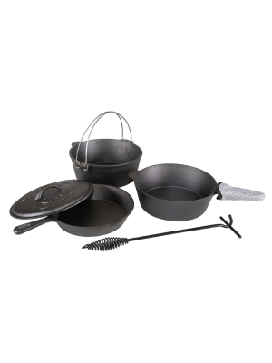 Stansport 6 Piece Preseasoned Cast Iron Cook Set