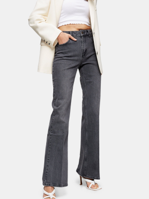 Gray Relaxed Flared Jeans