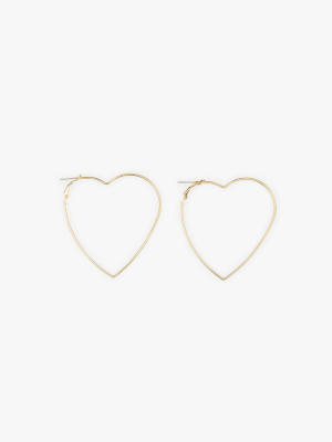 Oversized Heart Hoop Earrings