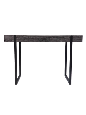 Santque Small Space Desk Black Oak - Aiden Lane