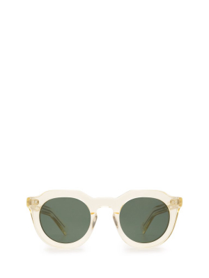 Lesca Toro Round Frame Sunglasses