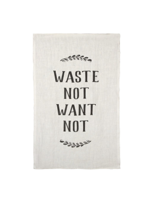 Waste Not, Want Not Pure Linen Tea Towel