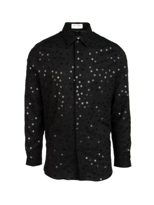 Saint Laurent Embroidered Classic Collar Shirt