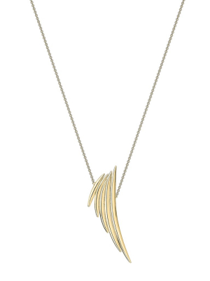 Yellow Gold Vermeil Quill Drop Pendant