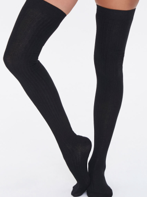 Shadow-striped Thigh-high Socks