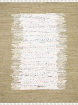 Montauk Border Ivory/olive Area Rug