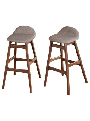 Set Of 2 30" Mid-century Modern Barstools - Target Marketing Systems