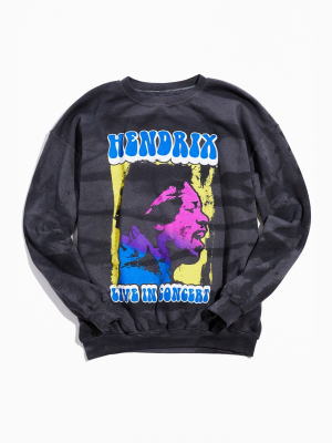 Jimi Hendrix Sun Faded Crew Neck Sweatshirt