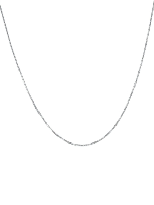 Sterling Silver 24" Box Chain Necklace