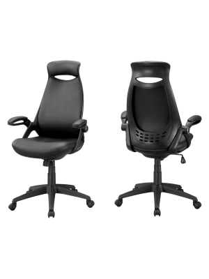 Office Chair Leather Black - Everyroom