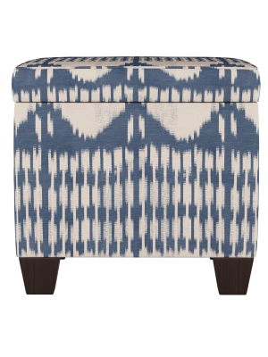 Fairland Square Storage Ottoman Ikat Tonal Blue - Threshold™