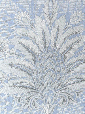 Lani Textured Floral Geometric Wallpaper In Soft Blue And Pearl By Bd Wall