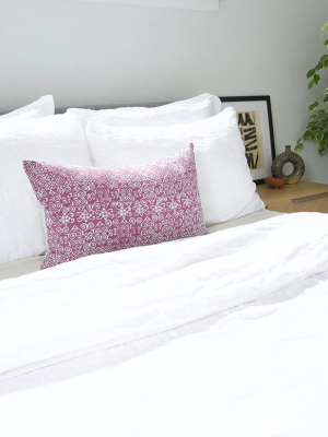 Batik Lumbar Pillow - Pink - 14x22