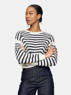 Stripe Wave Knitted Sweater