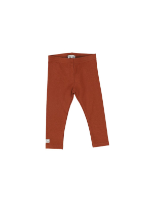 Lil Legs Basic Leggings - Rust