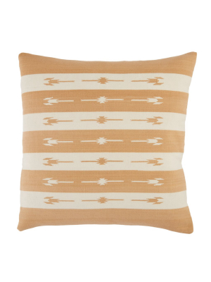 Jaipur Living Vanda Stripes Light Tan/ Cream Poly Throw Pillow 22 Inch