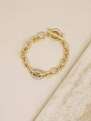 True To You 18k Gold Plated Chain Bracelet