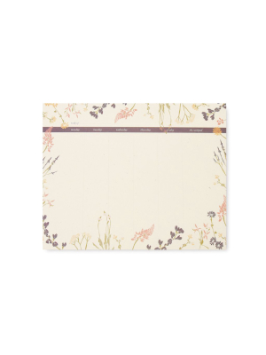 June & December Wildflower Weekly Desk Pad