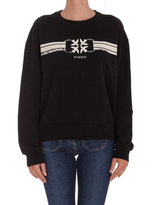 Pinko Logo Printed Crewneck Sweatshirt