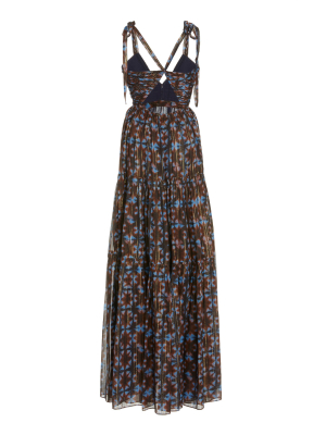 Lirra Printed Silk-blend Dress