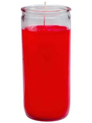 4.56oz Unscented Glass Jar Candle Red - Continental Candle