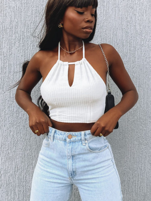 Long Island Crop Top White