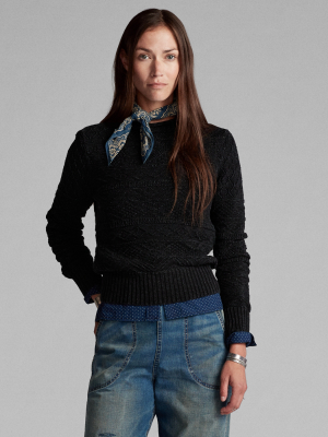 Indigo Cotton-linen Sweater