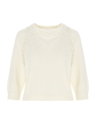 Alberta Ferretti Round Neck Knit Jumper