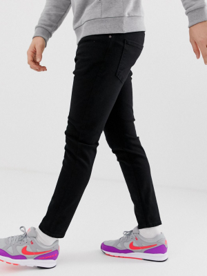 Pull&bear Join Life Tapered Carrot Fit Jeans In Black