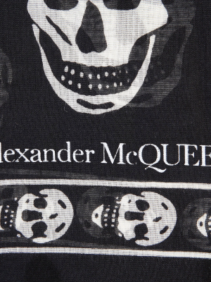 Alexander Mcqueen Skull Print Scarf