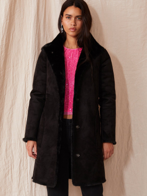 Mina Lux Faux Fur Reversible Coat