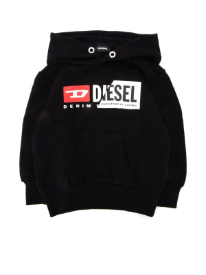 Diesel Kids Logo Printed Hoodie