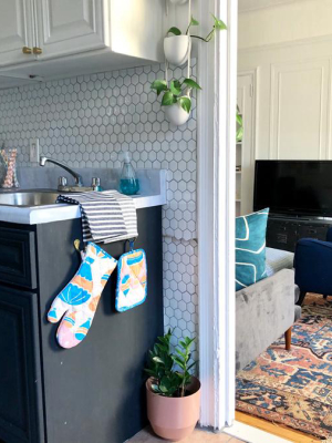 Navy And White Stripe Thick Kitchen Cloth