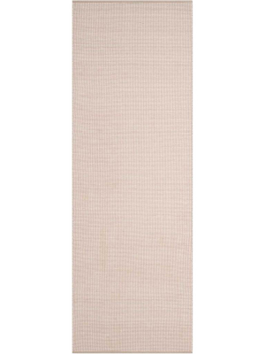 Montauk Gingham Ivory/gray Runner Rug