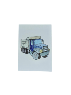 Lydia Ode Blue Dump Truck Greeting Card