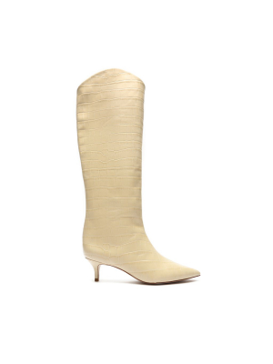 Maryana Lo Crocodile-embossed Leather Boot