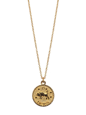 Sterling Taurus Zodiac Necklace