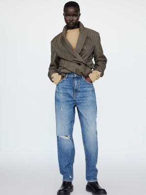 Z1975 Ripped Mom Fit Jeans