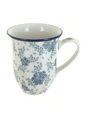 Blue Rose Polish Pottery Blue Fleur Large Coffee Mug