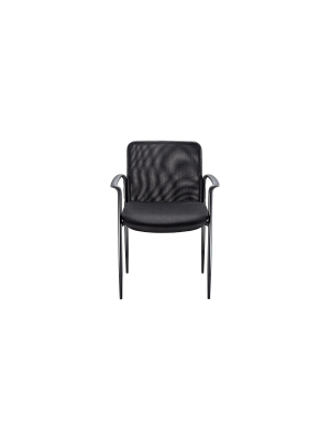 Staples Roaken Mesh Guest Chair With Arms Black 204116