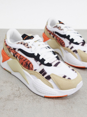 Puma Rs-x3 Sneakers In Mixed Animal Print