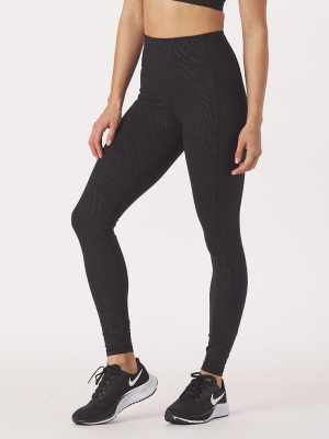 Taper Legging Print: Black Zebra Gloss