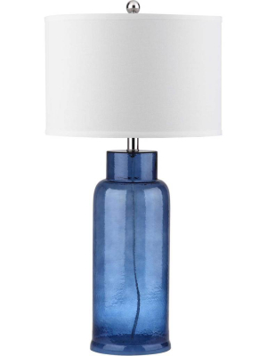 Bottle Glass Table Lamp Blue (set Of 2)